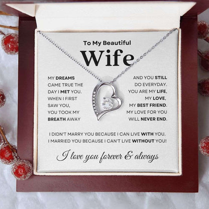 To My Beautiful Wife | The Day I Met You | Forever Love Necklace