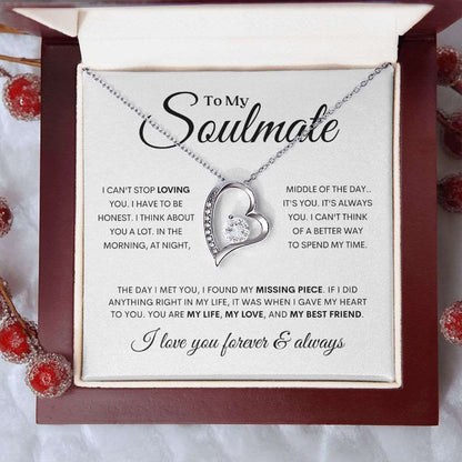 To My Soulmate | I Can't Stop Loving You | Forever Love Necklace