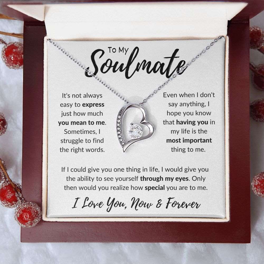 To My Soulmate | Forever Love Necklace | Gift For Her | Valentines Day | Anniversary | Special Occasion