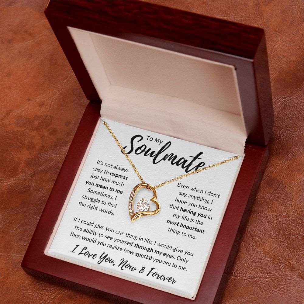 To My Soulmate | Forever Love Necklace | Gift For Her | Valentines Day | Anniversary | Special Occasion