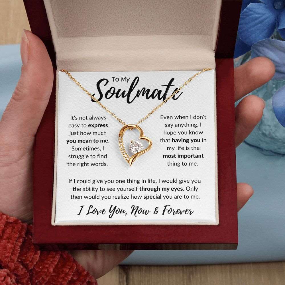 To My Soulmate | Forever Love Necklace | Gift For Her | Valentines Day | Anniversary | Special Occasion