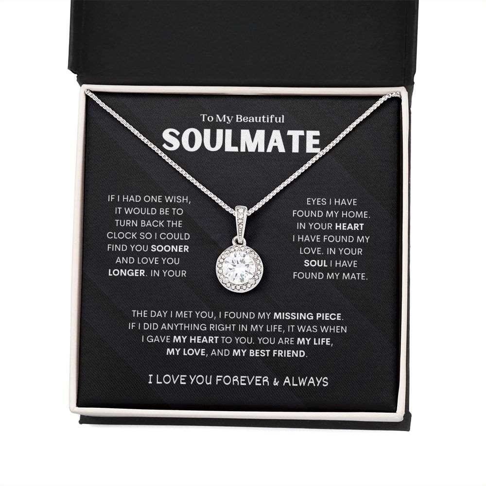 To My Beautiful Soulmate | My Heart is Eternal Necklace