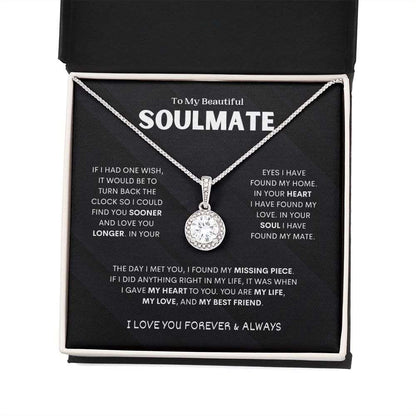 To My Beautiful Soulmate | My Heart is Eternal Necklace