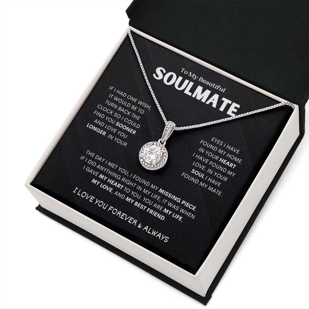 To My Beautiful Soulmate | My Heart is Eternal Necklace