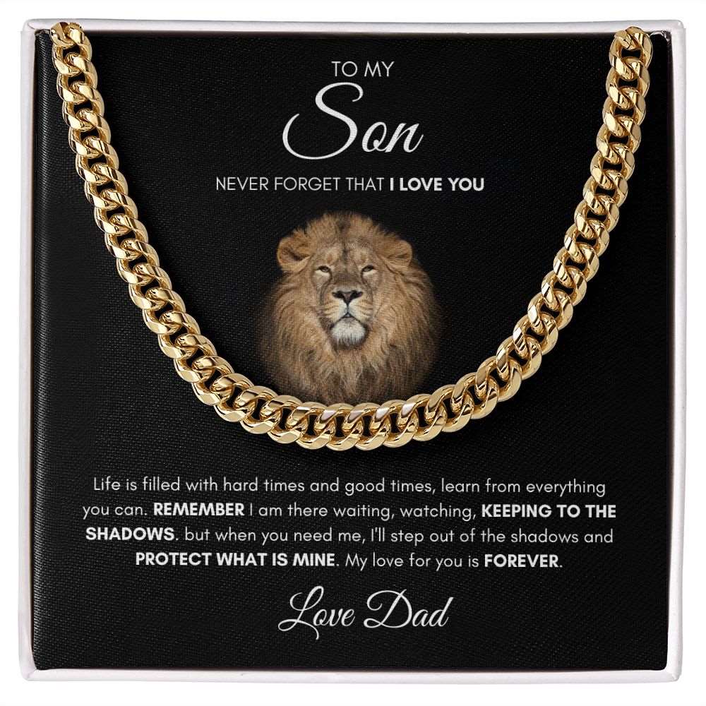 To My Son | You Are Brave and Loved | Cuban Link Chain