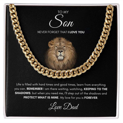 To My Son | You Are Brave and Loved | Cuban Link Chain