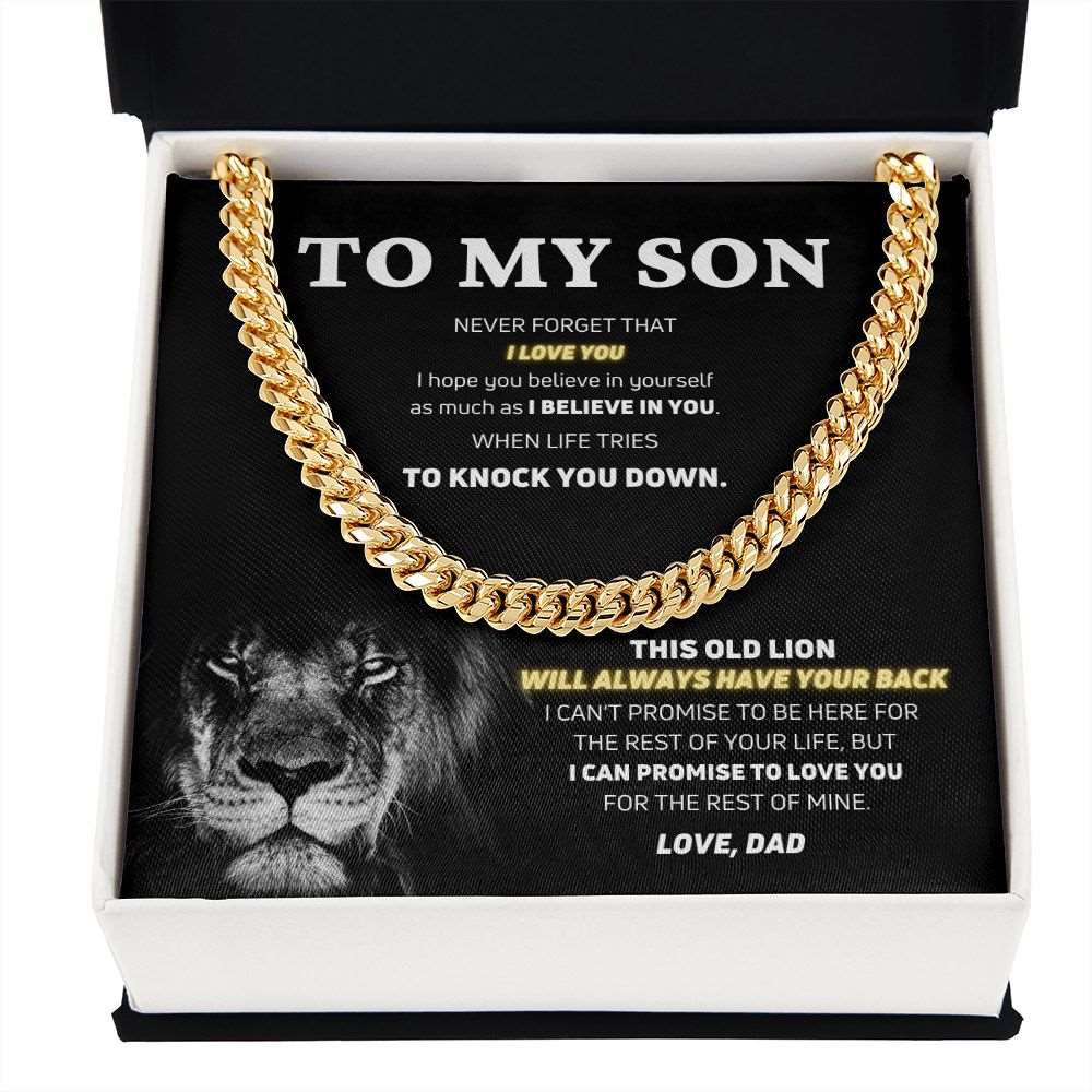 To My Son | This Old Lion | Cuban Link Chain