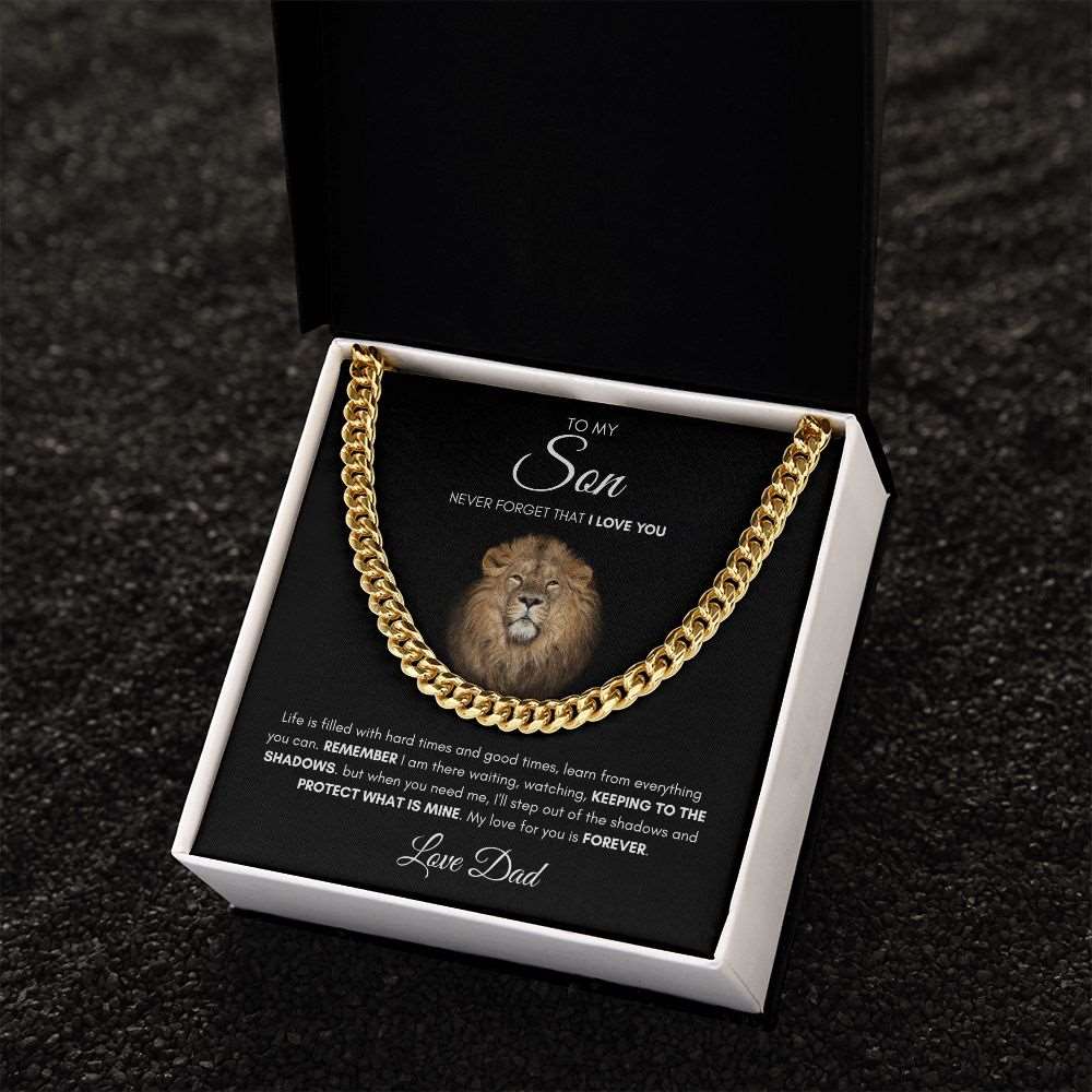 To My Son | You Are Brave and Loved | Cuban Link Chain