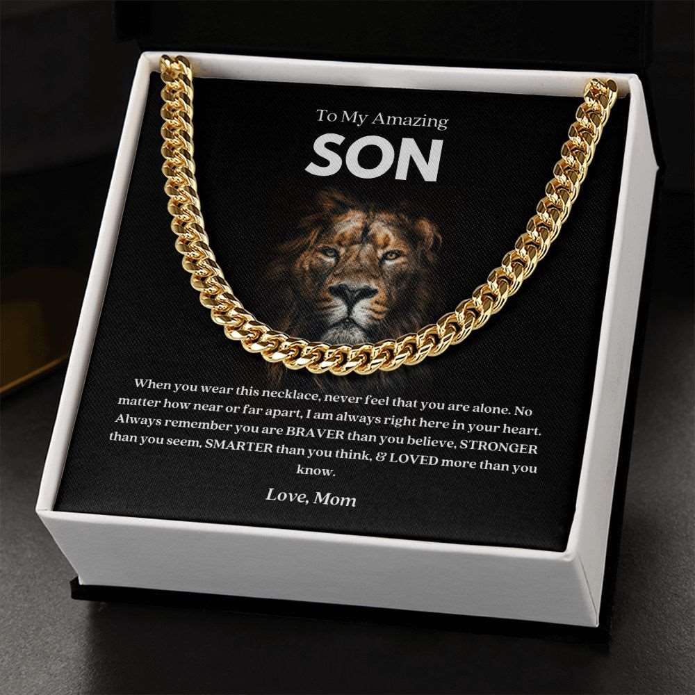 To My Amazing Son | In Your Heart | Cuban Link Chain