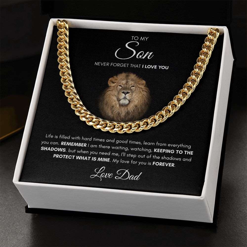 To My Son | You Are Brave and Loved | Cuban Link Chain