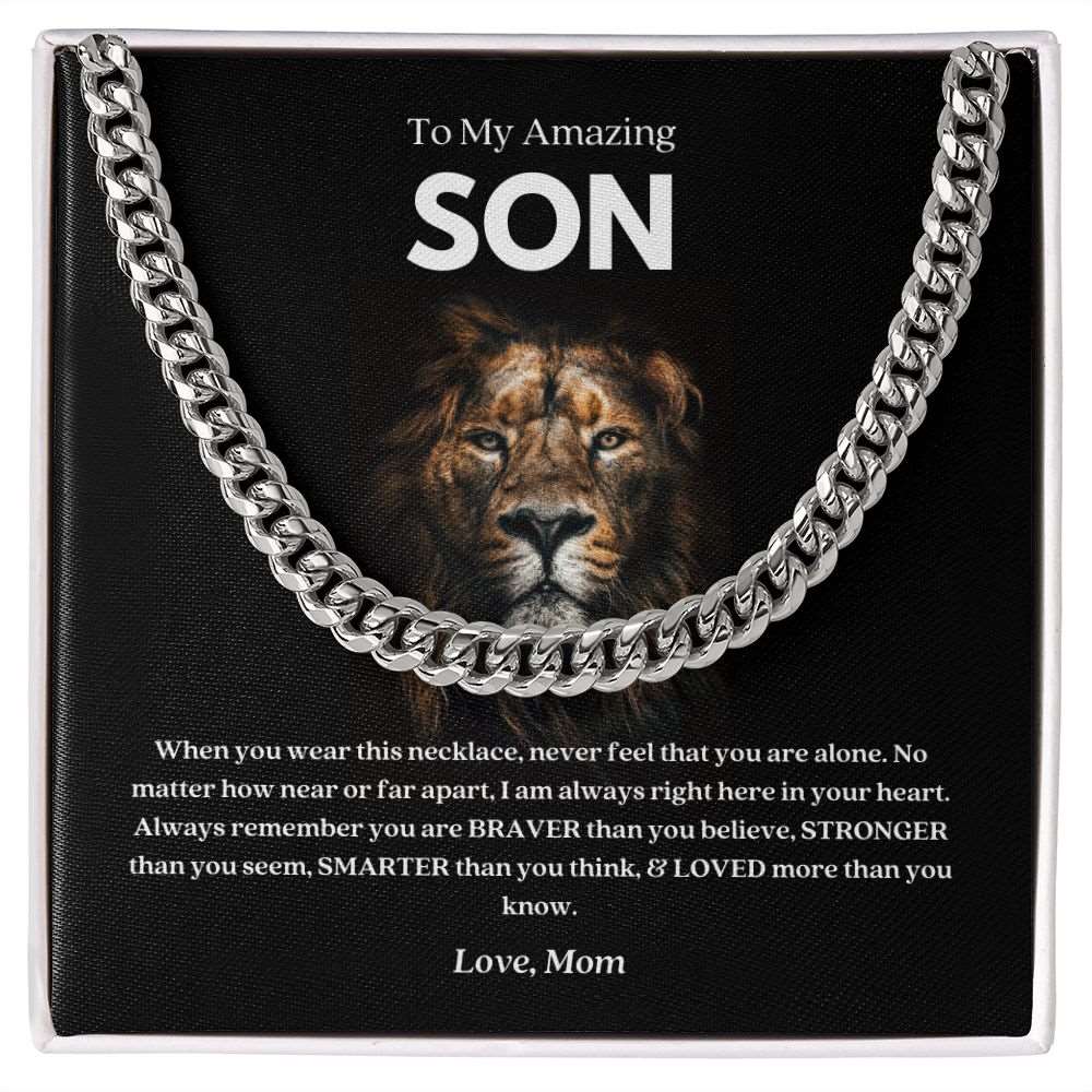 To My Amazing Son | In Your Heart | Cuban Link Chain