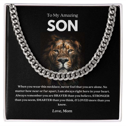 To My Amazing Son | In Your Heart | Cuban Link Chain