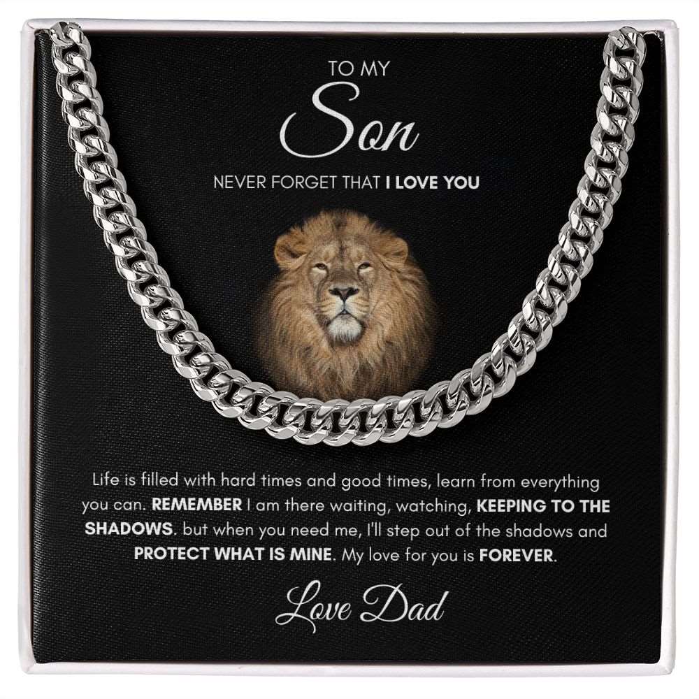 To My Son | You Are Brave and Loved | Cuban Link Chain