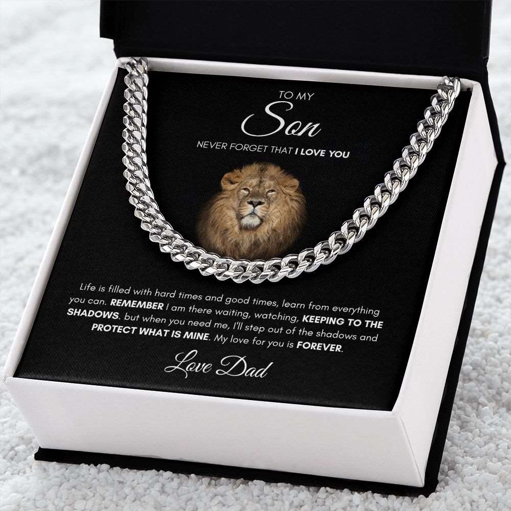 To My Son | You Are Brave and Loved | Cuban Link Chain