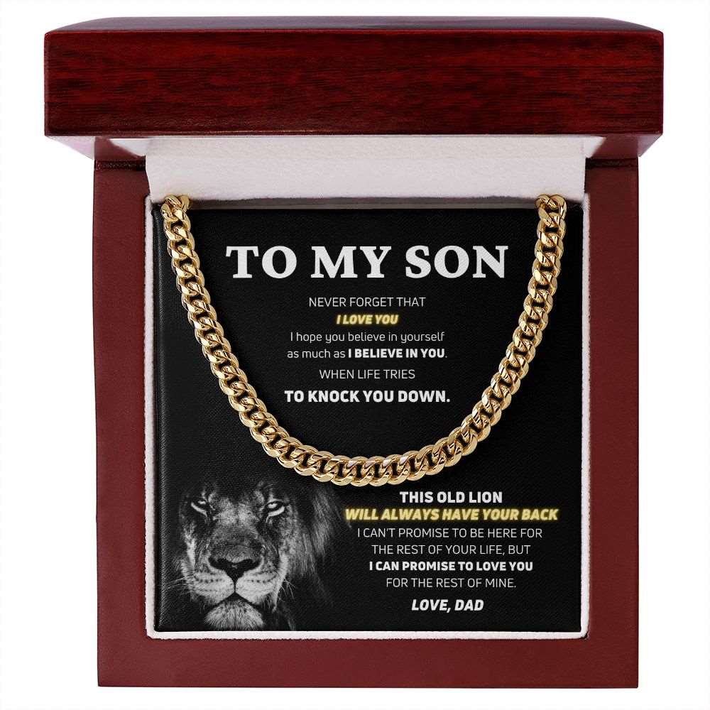 To My Son | This Old Lion | Cuban Link Chain