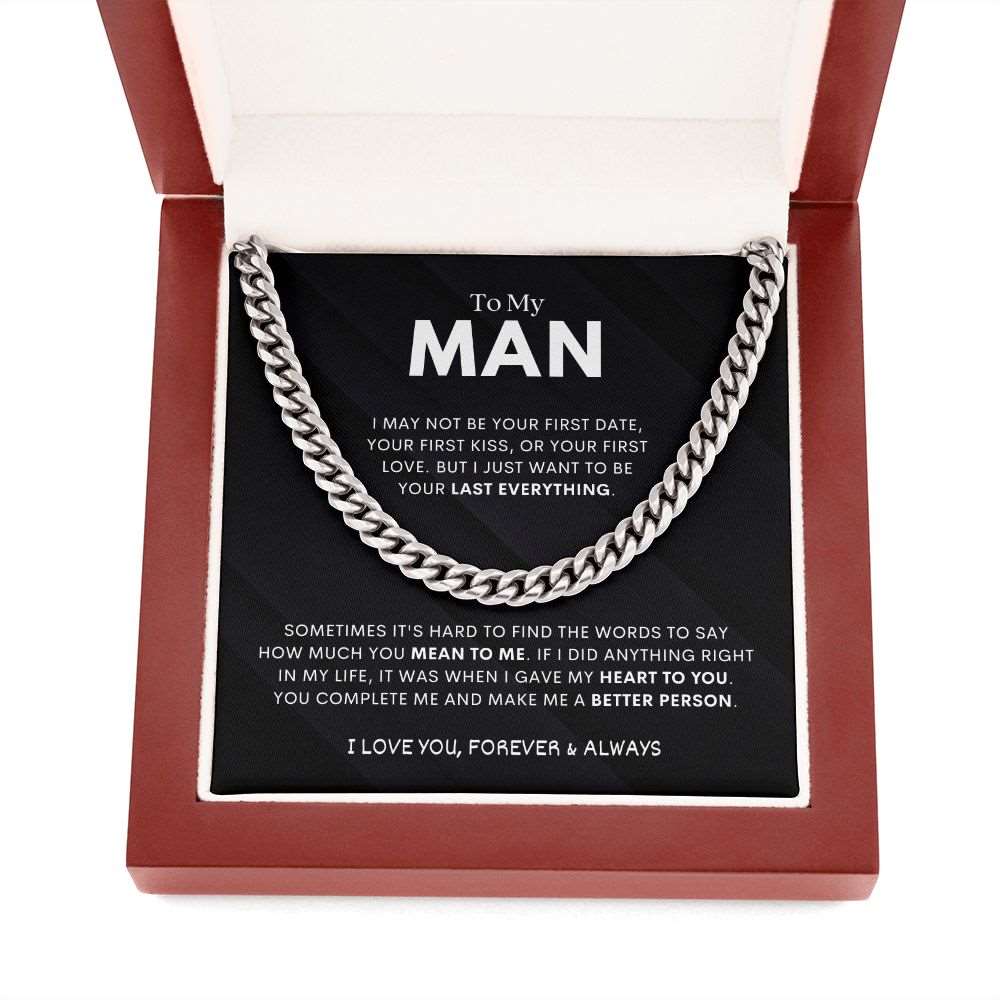 To My Man, You Complete Me | Cuban Link Chain