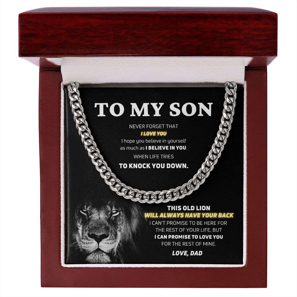 To My Son | This Old Lion | Cuban Link Chain