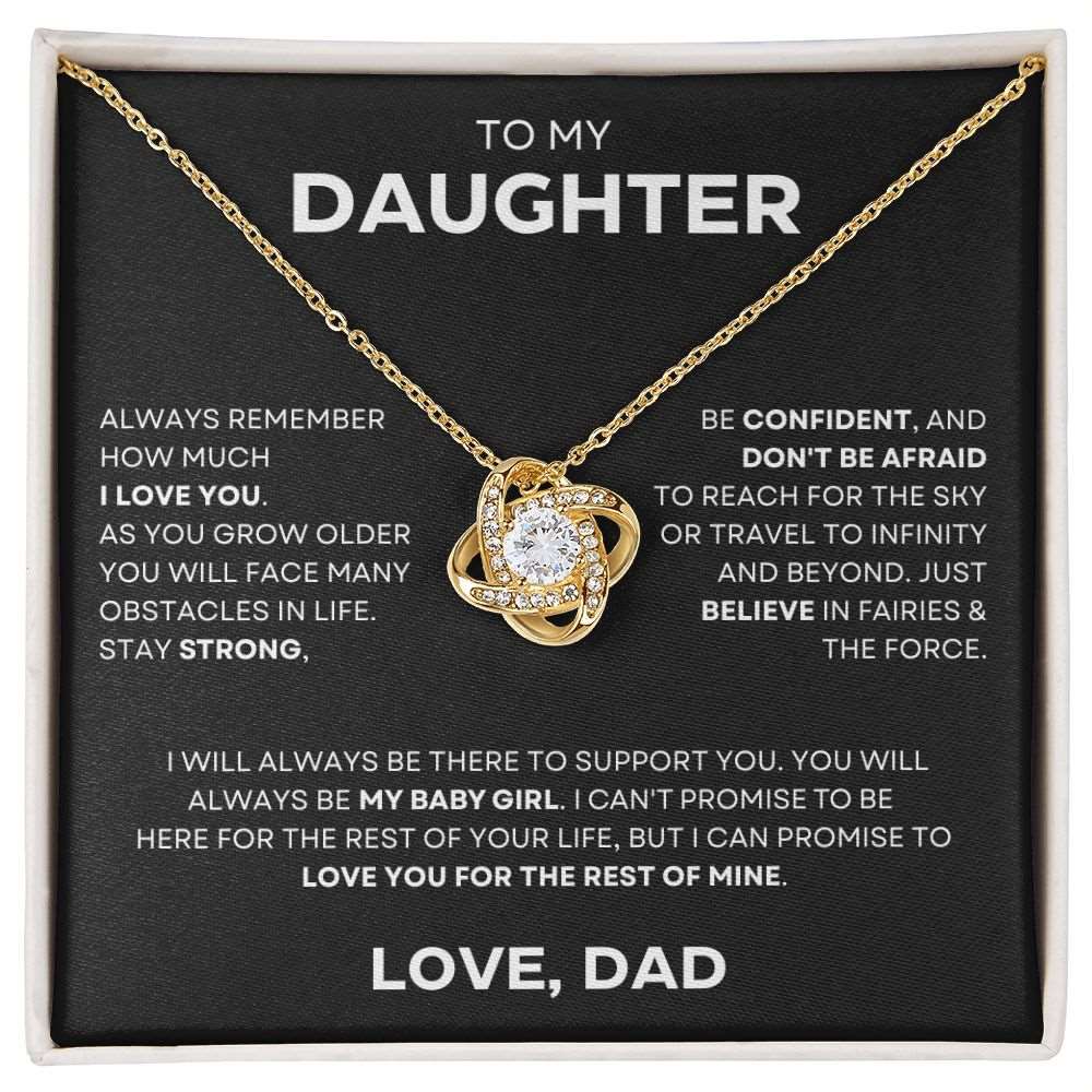 To My Daughter | Always Remember | Love Knot Necklace