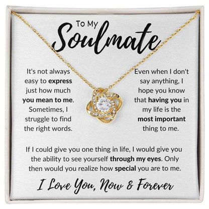 To My Soulmate | Love Knot Necklace