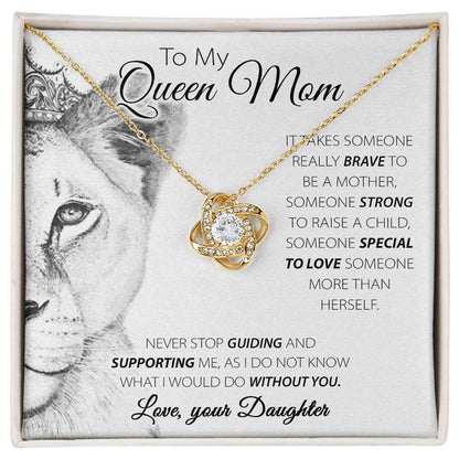 To My Queen Mom, Love Knot Necklace