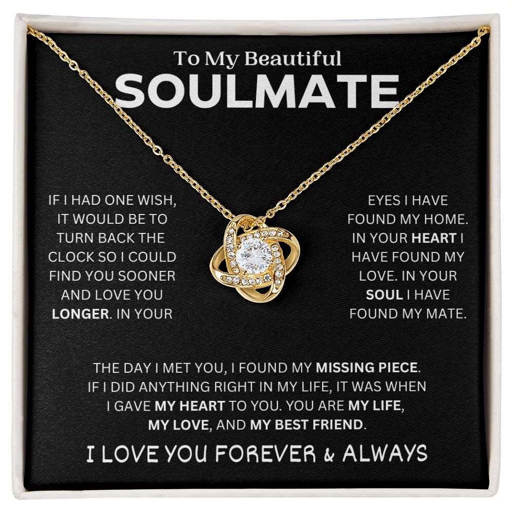 To My Beautiful Soulmate, I Found My Missing Piece | Eternal Love Necklace