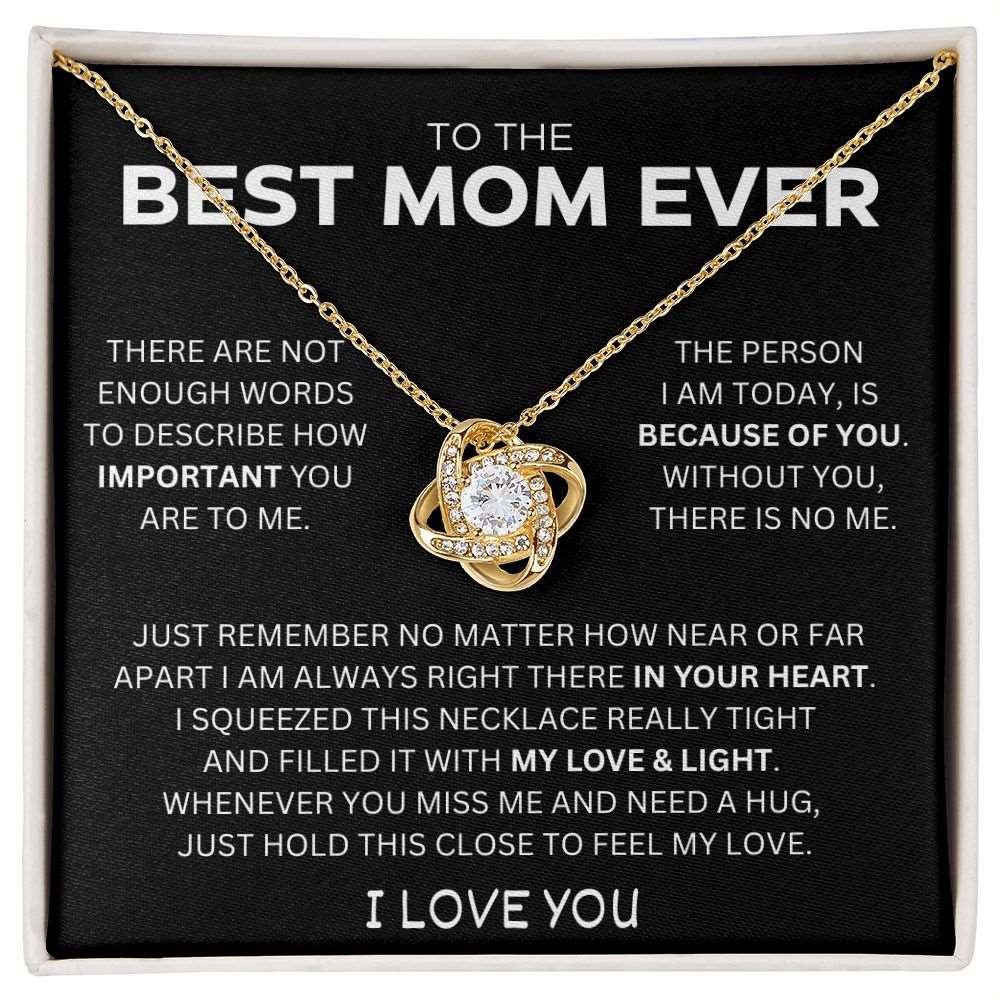 In Your Heart Mom, Love Knot Necklace