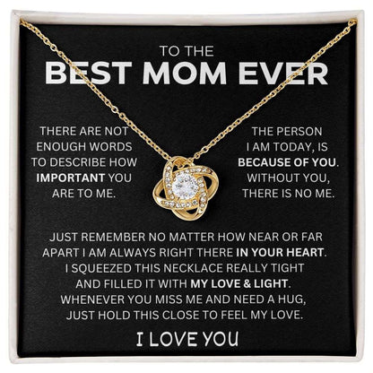 In Your Heart Mom, Love Knot Necklace