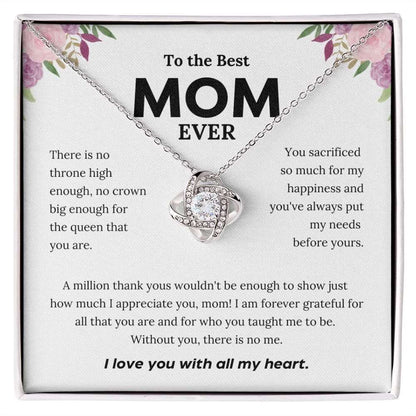 To the Best Mom EVER | I Love You | Mother's Day Necklace