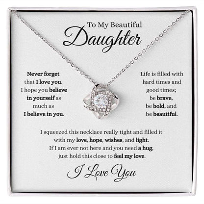 To My Beautiful Daughter | I Believe In You | Love Necklace