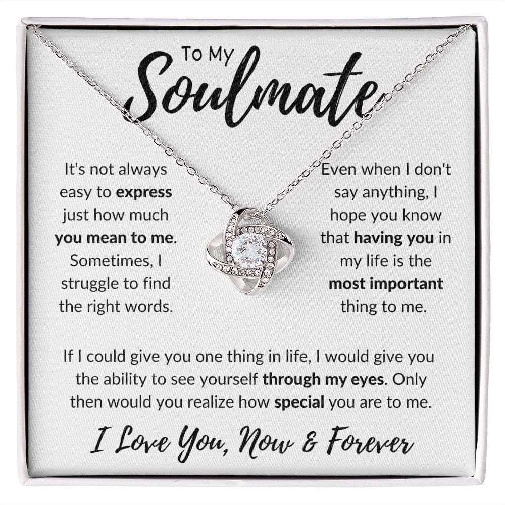 To My Soulmate | Love Knot Necklace