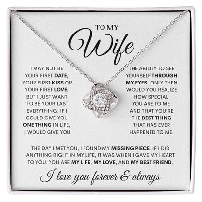 To My Wife | You Are My Best Friend | Love Knot Necklace