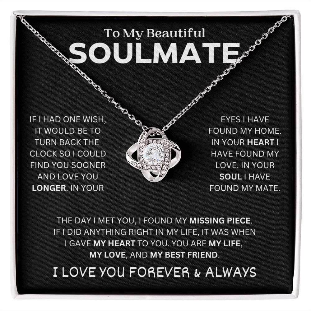 To My Beautiful Soulmate, I Found My Missing Piece | Eternal Love Necklace