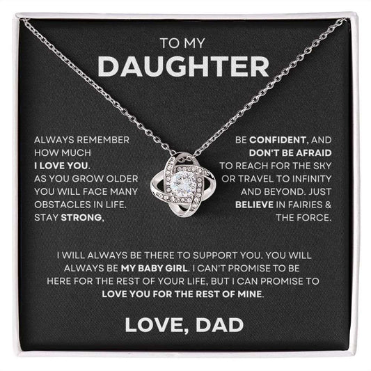 To My Daughter | Always Remember | Love Knot Necklace