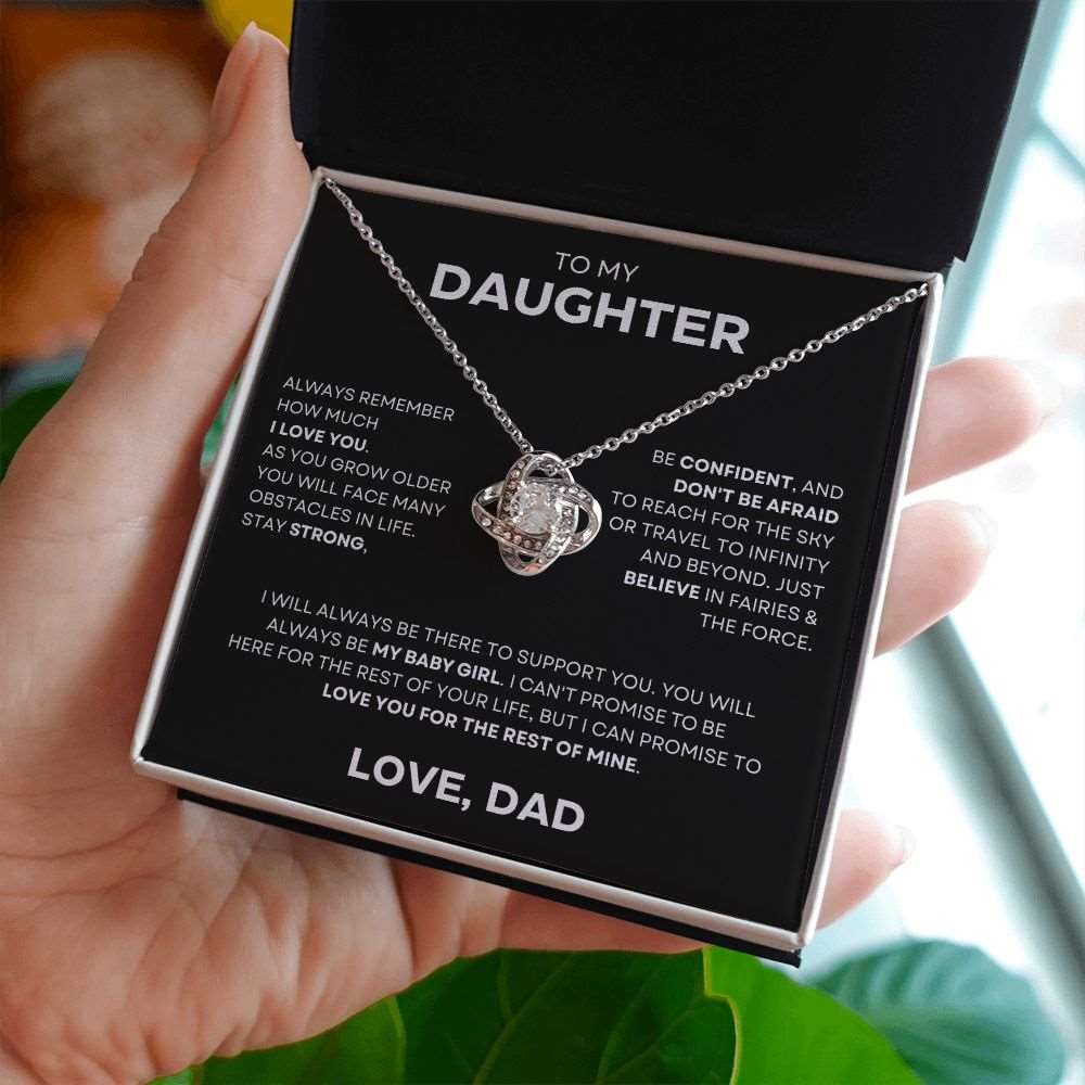 To My Daughter | Always Remember | Love Knot Necklace