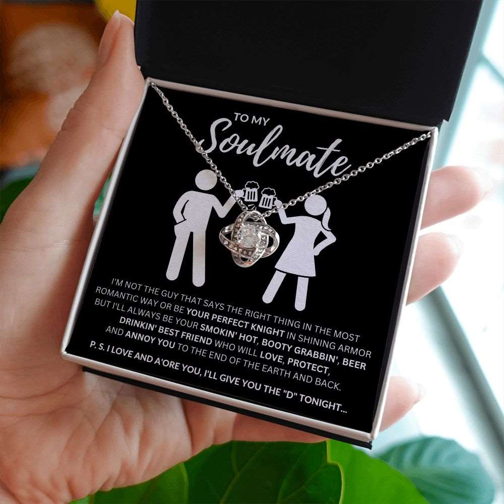 To My Soulmate | Your Perfect Knight | Love Knot Necklace