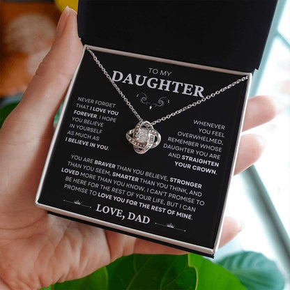 To My Daughter | Never Forget I Love You | Love Knot Necklace