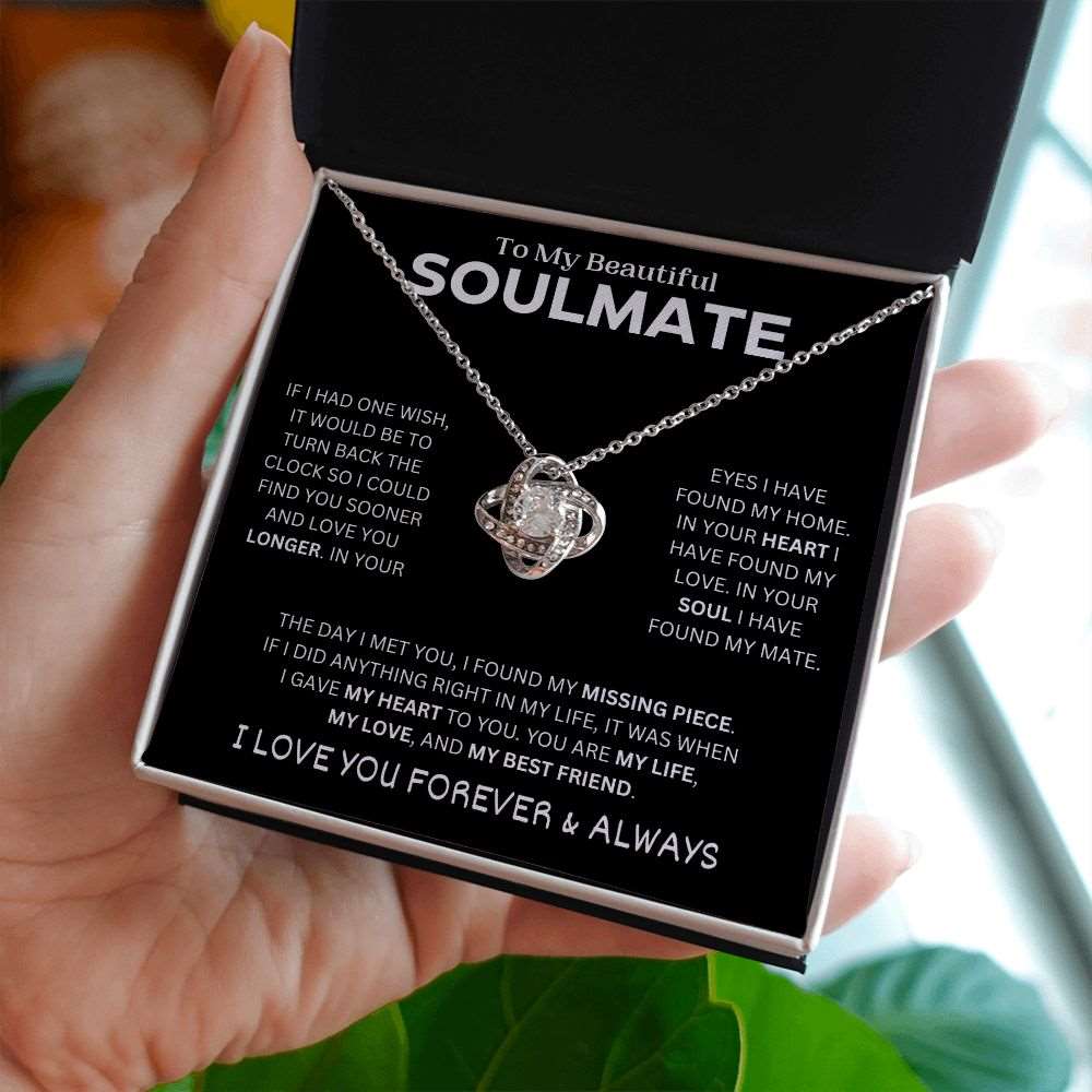 To My Beautiful Soulmate, I Found My Missing Piece | Eternal Love Necklace