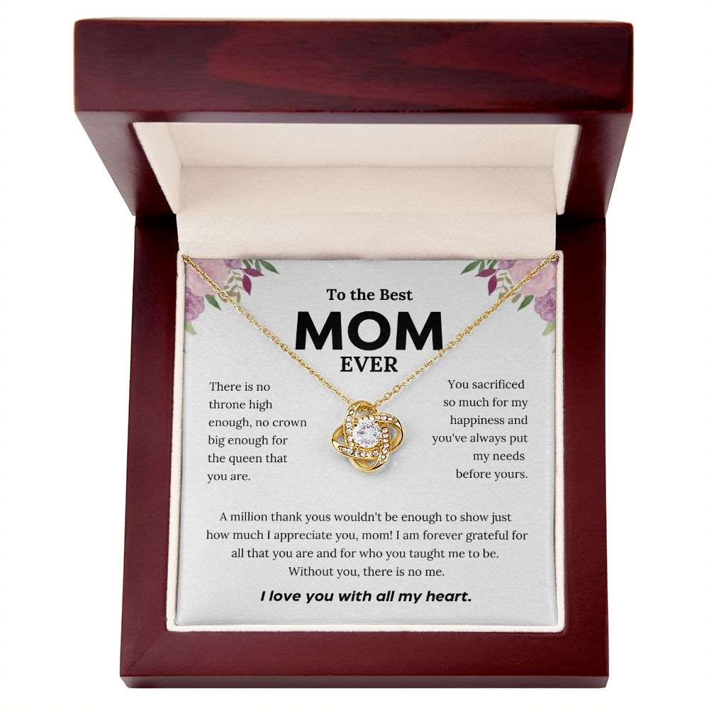 To the Best Mom EVER | I Love You | Mother's Day Necklace