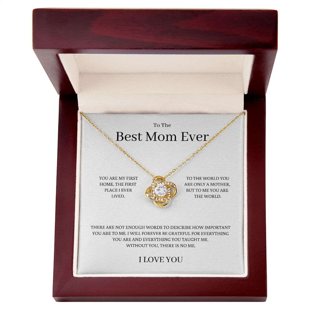 To The Best Mom Ever, Love Knot Necklace