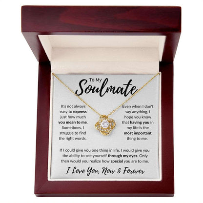 To My Soulmate | Love Knot Necklace