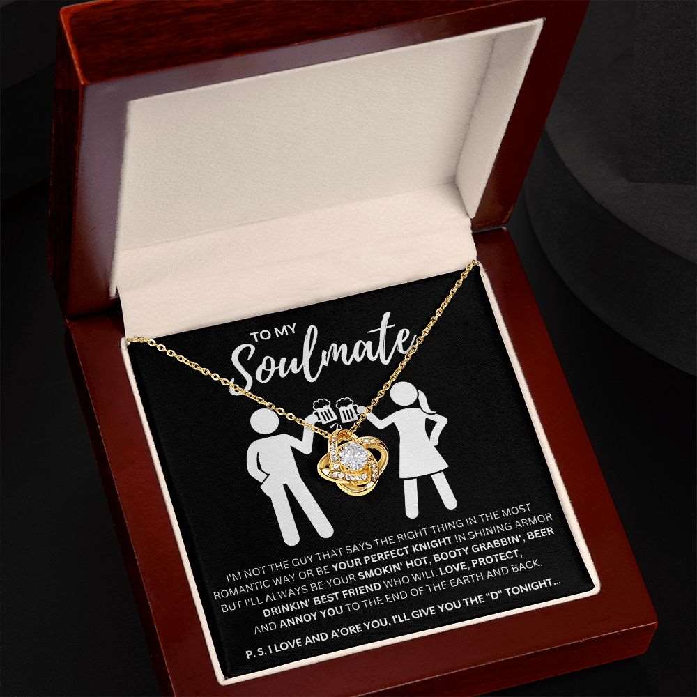 To My Soulmate | Your Perfect Knight | Love Knot Necklace