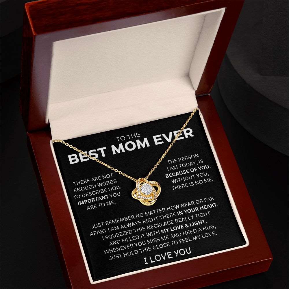 In Your Heart Mom, Love Knot Necklace