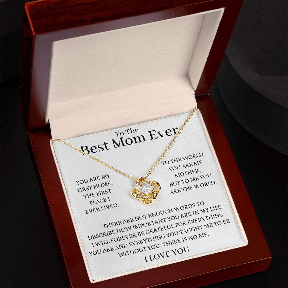 Forever Grateful Mom, Love Knot Necklace