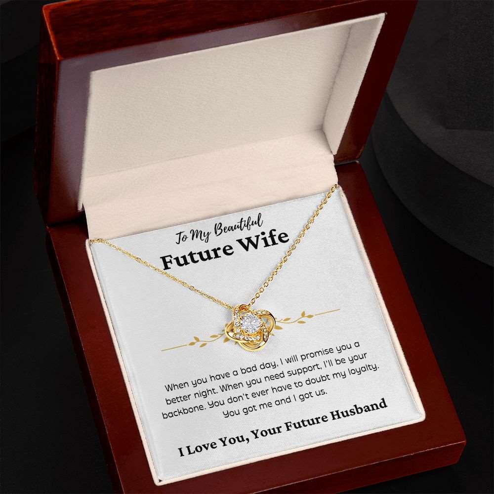 To My Beautiful Future Wife | Backbone | Love Knot Necklace