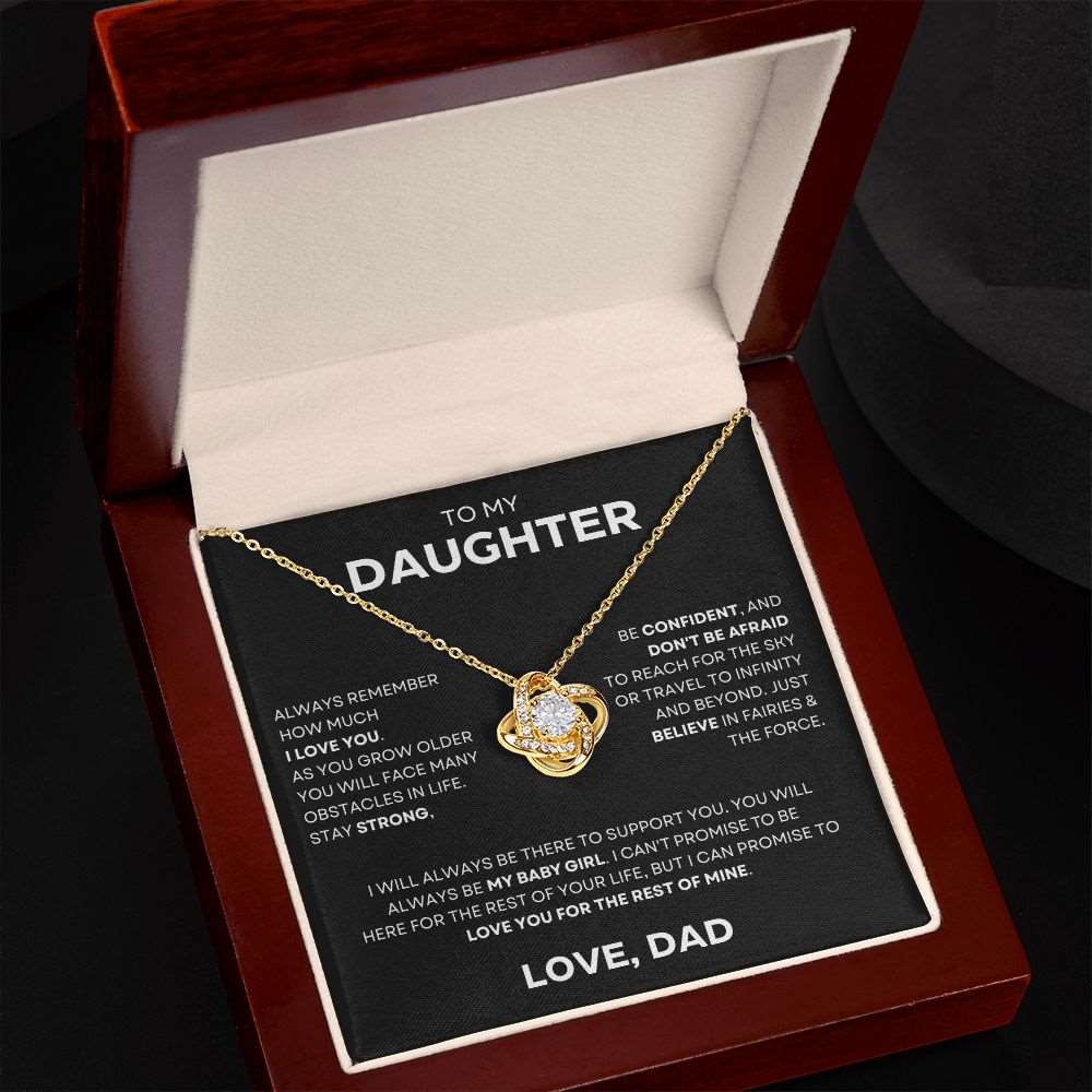 To My Daughter | Always Remember | Love Knot Necklace