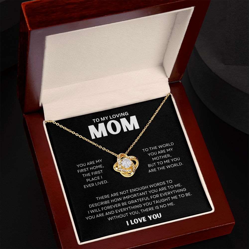 You Are My World Mom, Love Knot Necklace