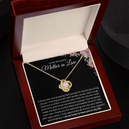 I Chose Your Son & You - Mother in Law Necklace