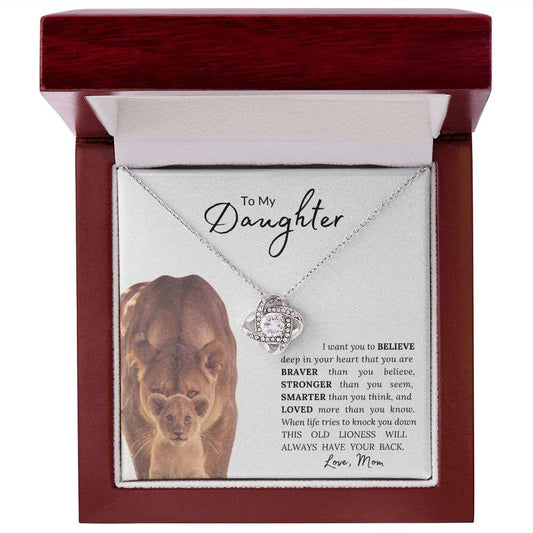 To My Daughter | This Old Lioness | Love Knot Necklace