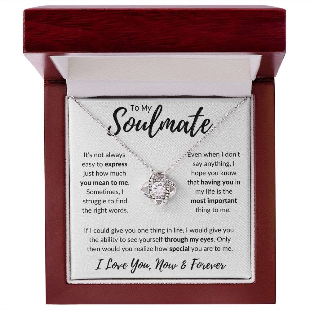 To My Soulmate | Love Knot Necklace