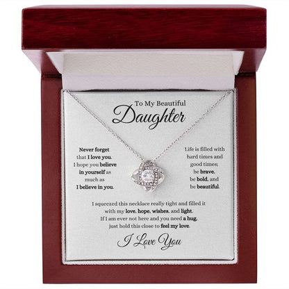 To My Beautiful Daughter | I Believe In You | Love Necklace